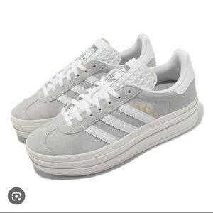 Adidas Suede Gray and White Sneakers